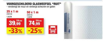 Hubo Voorgeschilderd Glasweefsel Ruit aanbieding