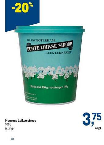 Makro Meurens Luikse Siroop aanbieding