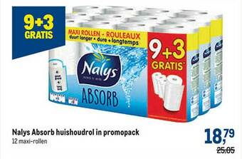 Makro Nalys Absorb Huishoudrol aanbieding
