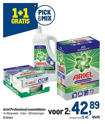 Makro Ariel Professional Wasmiddelen aanbieding