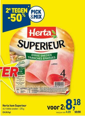 Makro Herta Ham Superieur aanbieding