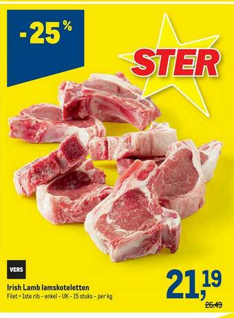 Makro Irish Lamb Lamskoteletten aanbieding