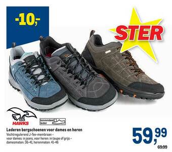 Makro Lederen Bergschoenen Voor Dames En Heren aanbieding