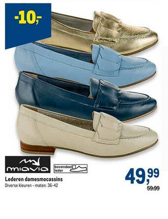 Makro Lederen Damesmocassins aanbieding