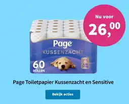 Plein.nl Page toiletpapier kussenzacht en sensitive aanbieding
