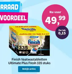 Plein.nl Finish Vaatwastabletten Ultimate Plus Fresh aanbieding
