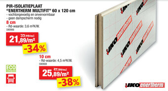 PIR-Isolatieplaat Enertherm Multifit 60x120cm