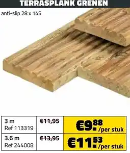 Bouwcenter Frans Vlaeminck Terrasplank grenen aanbieding