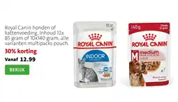 Intratuin Royal canin honden of kattenvoeding aanbieding