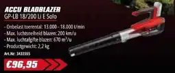 Bouwcenter Frans Vlaeminck Accu bladblazer GP-LB 18/200 Li E Solo aanbieding