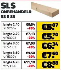 Bouwcenter Frans Vlaeminck SLS ONBEHANDELD aanbieding