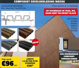 Bouwcenter Frans Vlaeminck Composiet gevelbekleding aanbieding