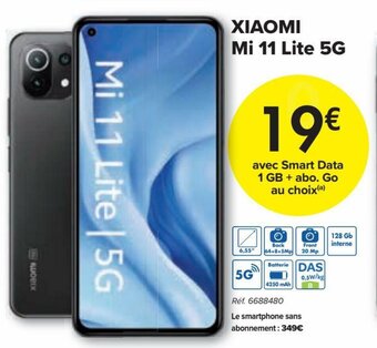 Carrefour Xiaomi Mi 11 Lite 5G aanbieding
