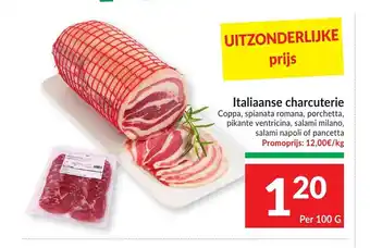 Intermarché Italiaanse charchuterie per 100 g aanbieding