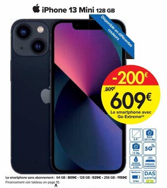 Carrefour iPhone 13 Mini 128 GB aanbieding