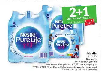 Intermarché Nestle Pure life aanbieding