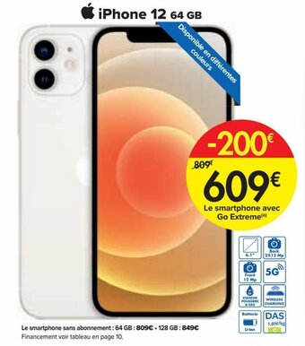 Carrefour iPhone 12 64 GB aanbieding