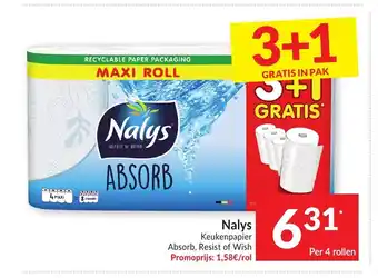 Intermarché Nalys Keukenpapier per 4 rollen aanbieding