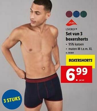 Lidl Set van 3 boxershorts aanbieding