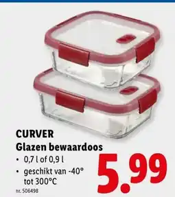Lidl Curver glazen bewaardoos aanbieding