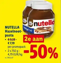 Lidl Nutella aanbieding