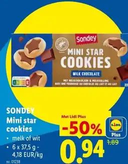 Lidl Sondey mini star cookies aanbieding
