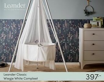 Baby & Tiener Leander classic wiegje white compleet aanbieding