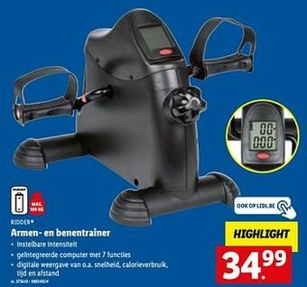 Lidl Ridder armen- en benentrainer aanbieding