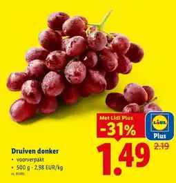 Lidl Druiven donker aanbieding