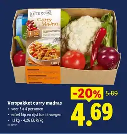 Lidl Verspakket curry madras aanbieding