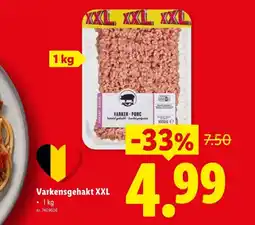 Lidl Varkensgehakt xxl aanbieding