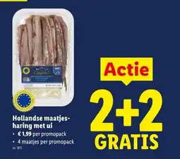 Lidl Hollandse maatjes-haring met ui aanbieding