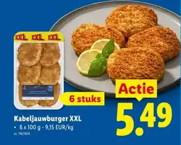 Lidl Kabeljauwburger XXL aanbieding