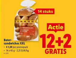 Lidl Botersandwiches XXL aanbieding