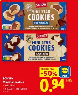 Lidl Sondey mini star cookies aanbieding