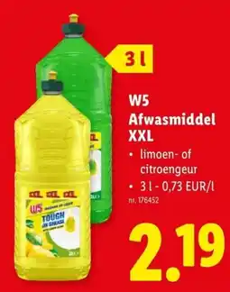 Lidl W5 afwasmiddel xxl aanbieding
