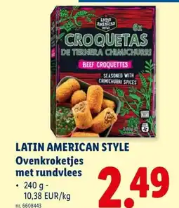 Lidl Latin american style ovenkroketjes met rundvlees aanbieding