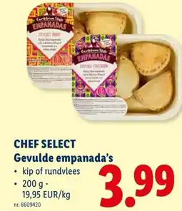 Lidl Chef select gevulde empanada's aanbieding