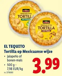 Lidl El tequito tortilla op mexicaanse wijze aanbieding