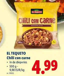 Lidl El tequito chili con carne aanbieding