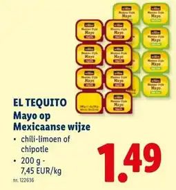 Lidl El tequito mayo op mexicaanse wijze aanbieding