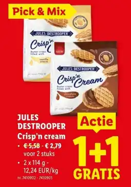 Lidl Jules destrooper crisp'n cream aanbieding