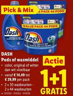 Lidl Dash pods of wasmiddel aanbieding
