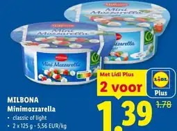 Lidl Milbona Minimozzarella aanbieding