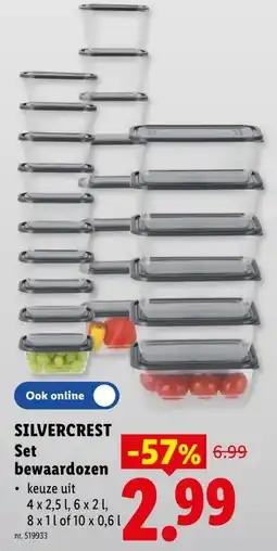 Lidl Silvercrest set bewaardozen aanbieding