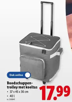 Lidl Boodschappen trolley met koeltas aanbieding
