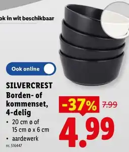 Lidl Silvercrest borden of kommenset aanbieding