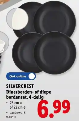 Lidl Silvercrest dinerborden of diepe bordenset aanbieding