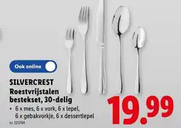 Lidl Silvercrest roestvrijstalen bestekset aanbieding