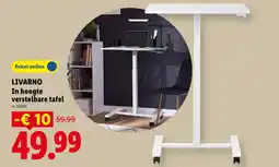 Lidl Livar no in hoogte verstelbare tafel aanbieding